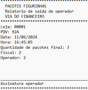 Imagem 33 - Comprovante de fechamento de turno.